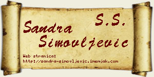 Sandra Simovljević vizit kartica